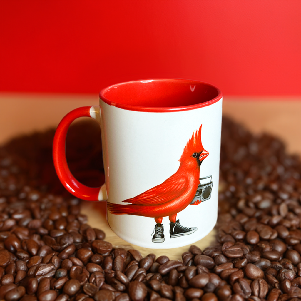 Cardinal Wearing Converse Mug