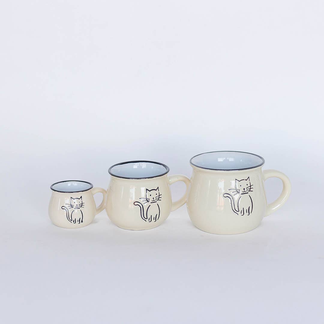 Ceramic Cat Mug, Large, 12 oz