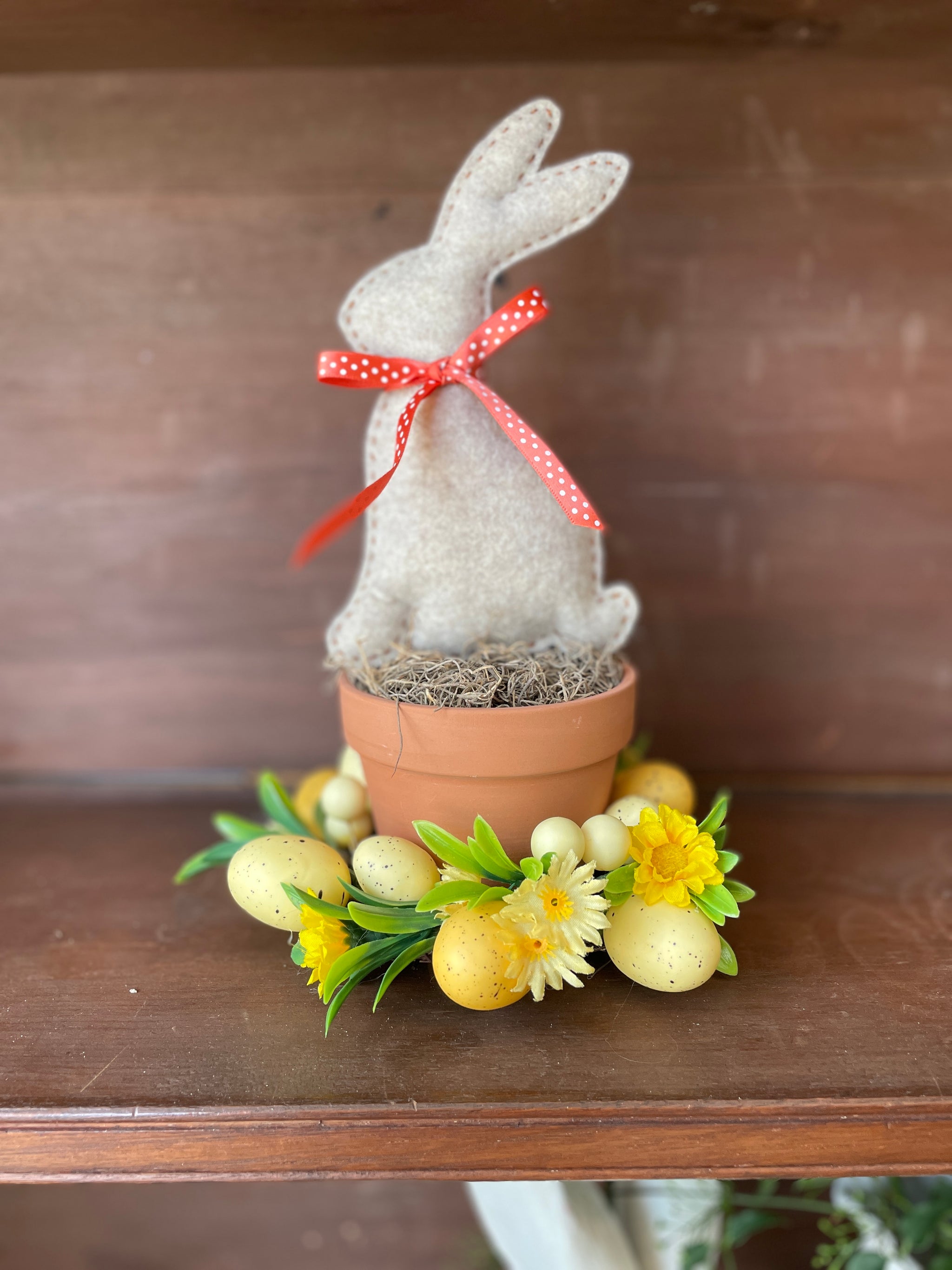 Bunnies Sitting in Wreath
