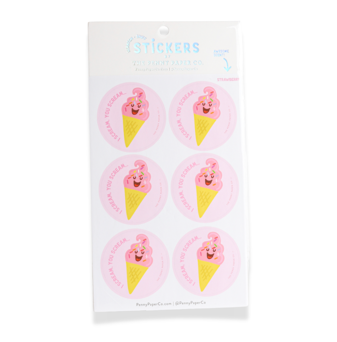 I Scream - You Scream, Strawberry Scented Scratch and Sniff