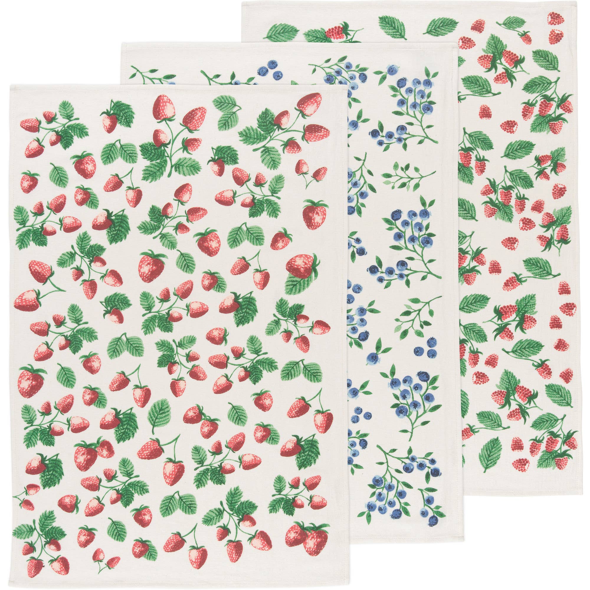 Berry Patch Bakers Floursack Dishtowels Set of 3