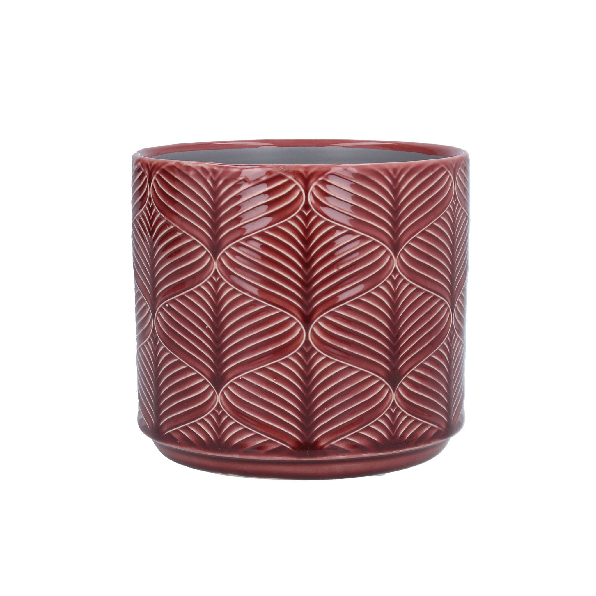 Berry Wavy Ceramic Pot Cover, Sml - GE20021