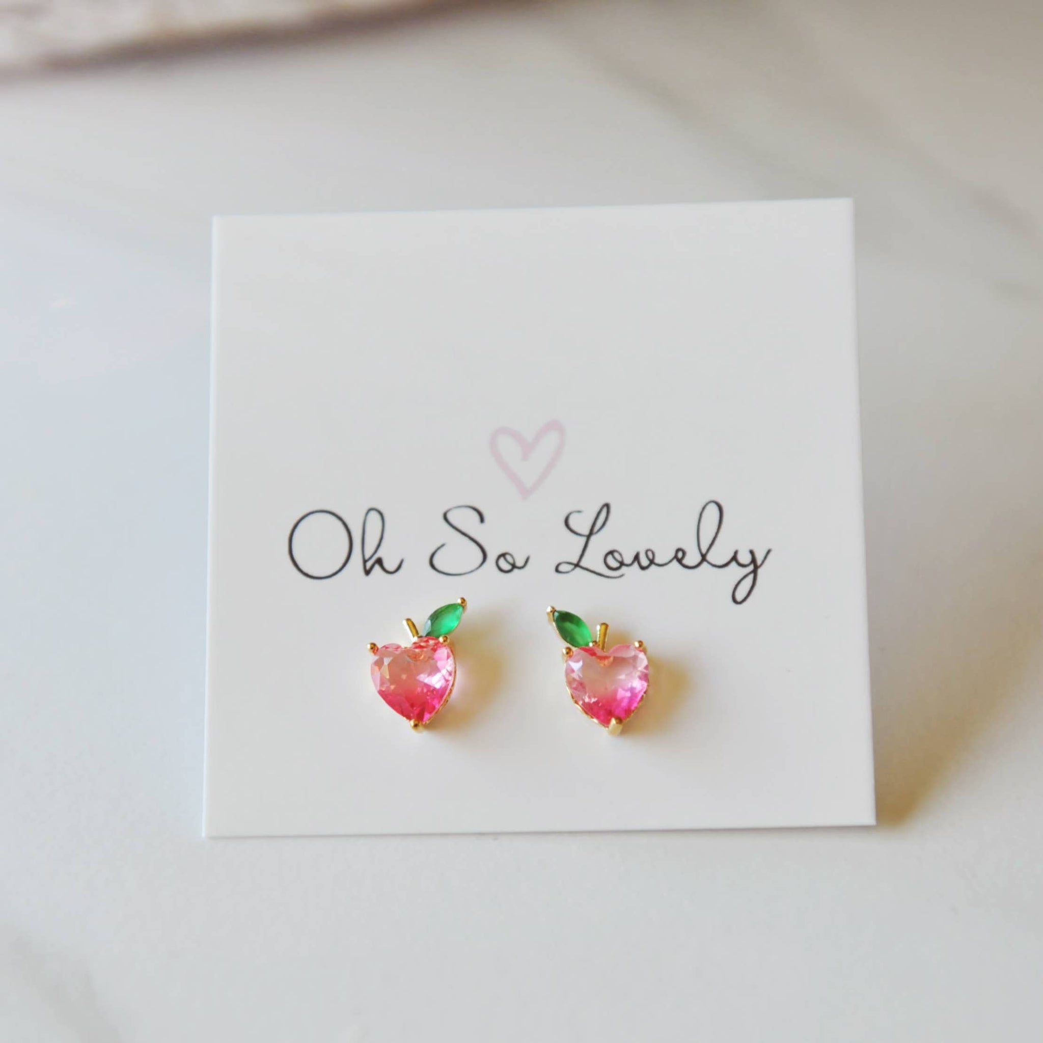 Peach Stud Earrings