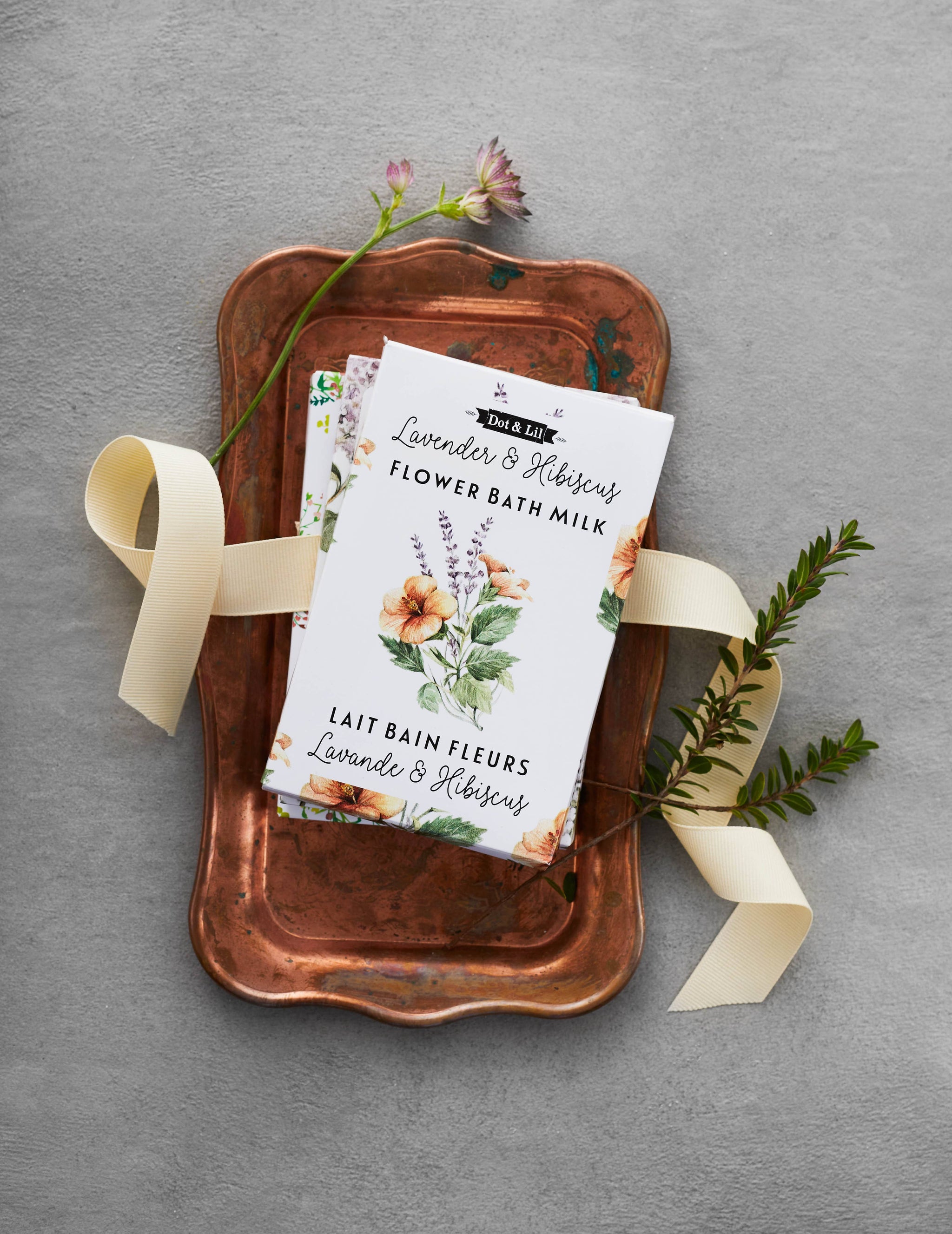 Lavender & Hibiscus Flower Bath Milk Sachet