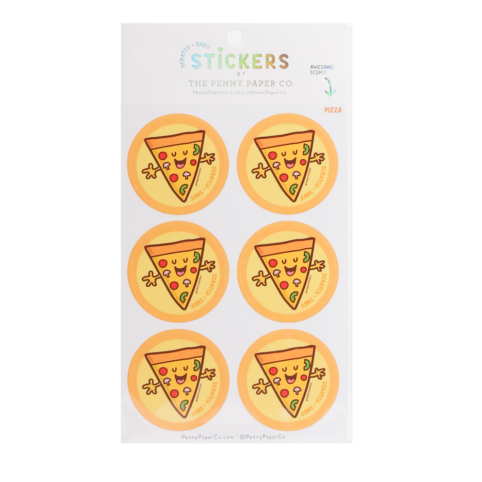 Pizza, Scratch and Sniff Stickers