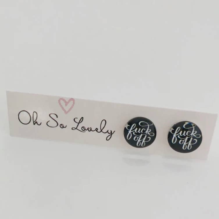 Swear Word Earrings (F*ck Off)