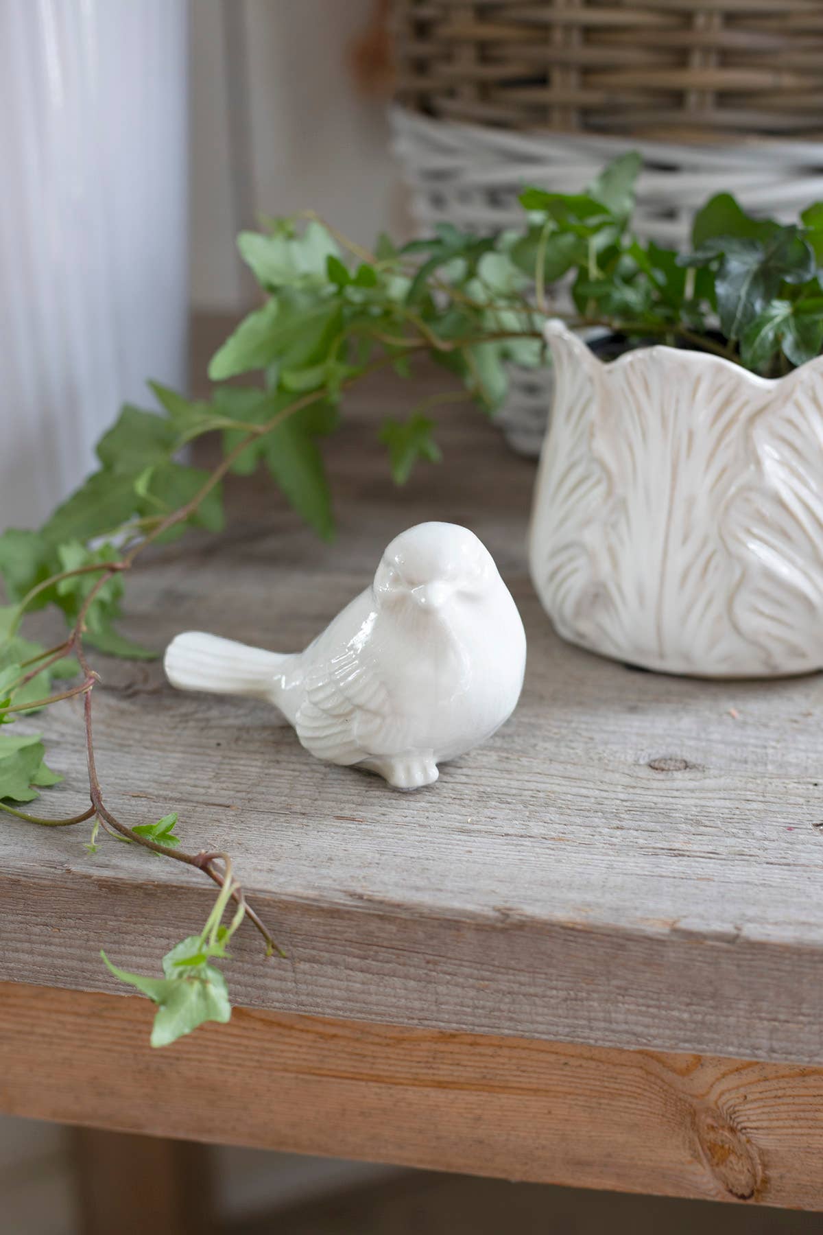 White Ceramic Birds - 3 Different Styles