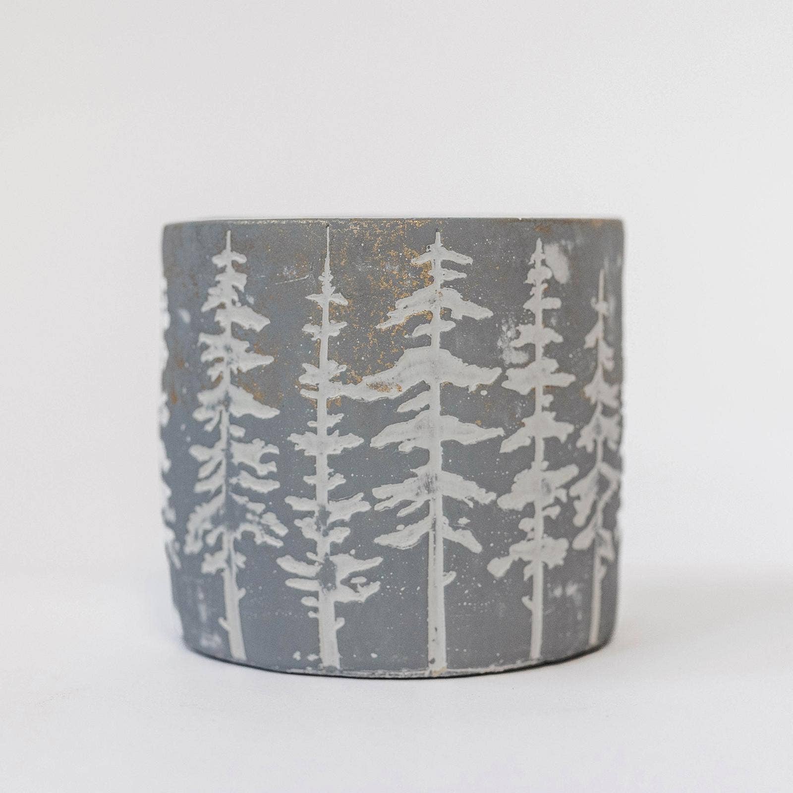 Flower Pot With Tree Pattern
