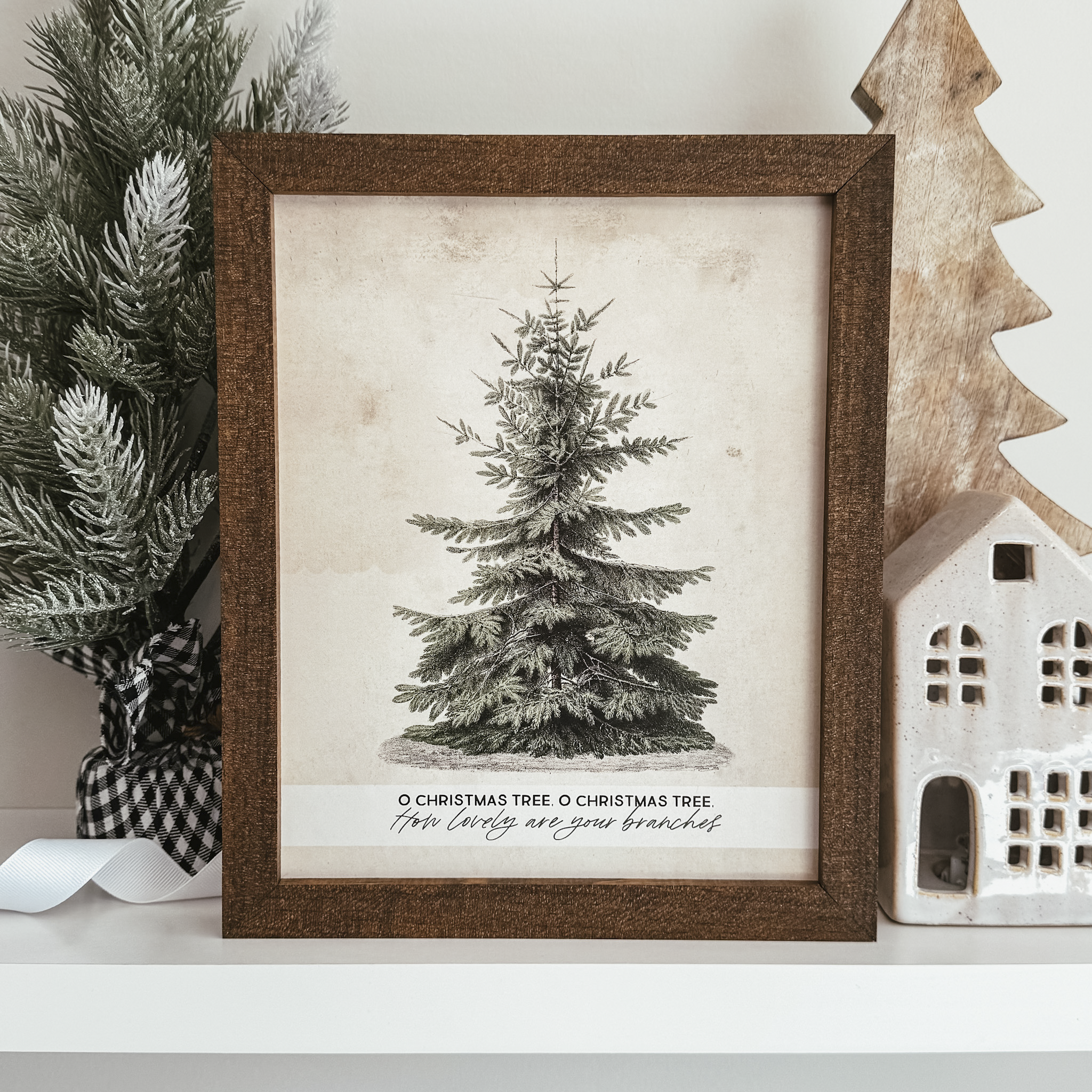 O Christmas Tree Sign | Vintage Inspired Christmas Sign