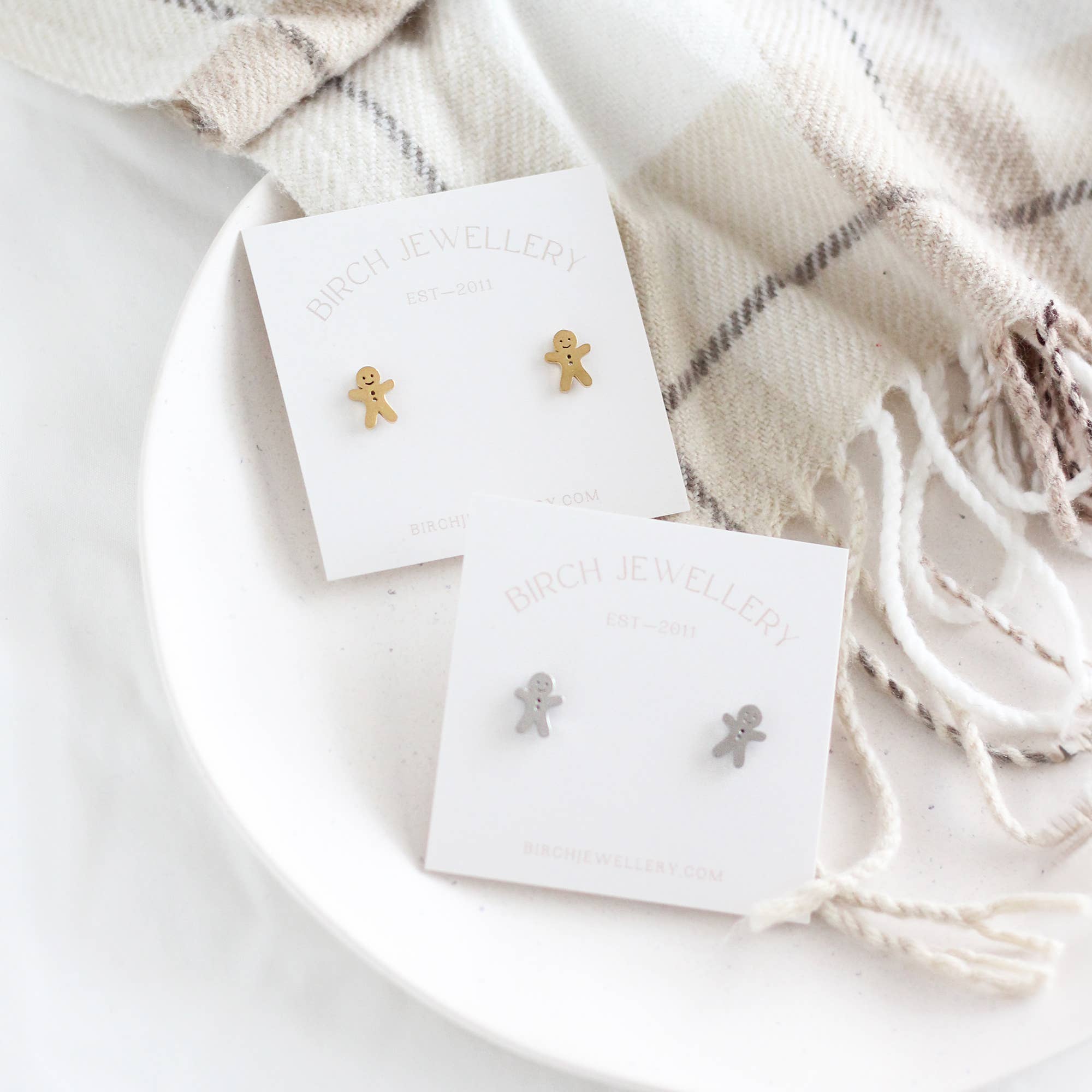 Mini Gingerbread Man Earrings
