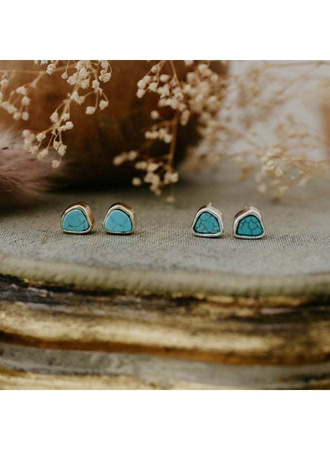 Fleck Studs - Turquoise