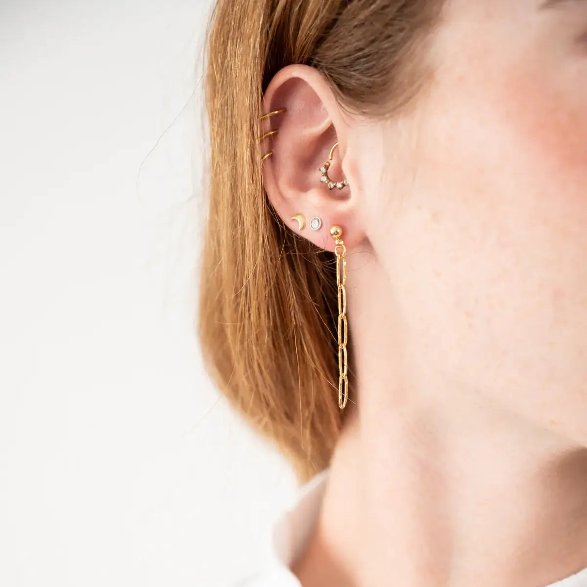 Paperclip Chain Earrings